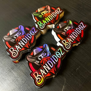 bandidoz holographic oil slick stickers