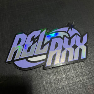 relaxxx gangg holographic oil slick stickers