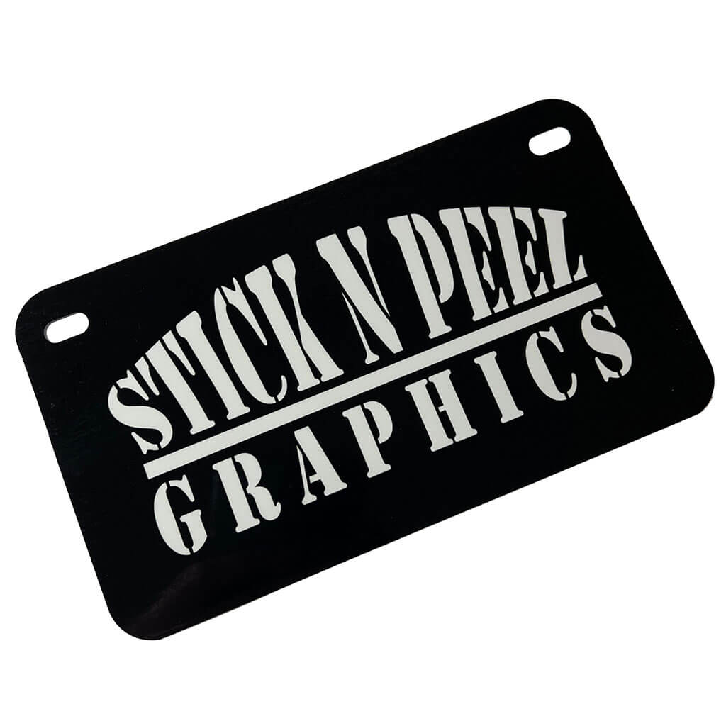 Custom Motorcycle License Plate – Stick N Peel Graphics